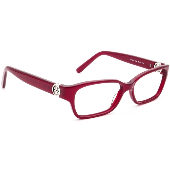 TORY BURCH TY2025 BURGUNDY ACETATE CATS EYE DESIGNER GLASSES 1080 53▪︎14/135 - Picture 1 of 15